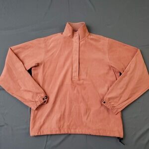 Weatherproof Jacket Womens Small Long Sleeve 1/2 Snap Mock Neck Faux Suede Pink‎